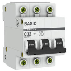 Автоматический выключатель 3P 32А (C) 4,5кА ВА 47-29 /4/40