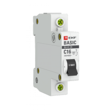 Автоматический выключатель ВА 47-29 1Р 16А С 4.5кА EKF Basic/12