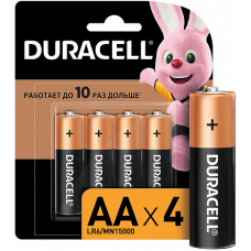 Батарейка DURACELL АА (LR06) 4шт на блистере