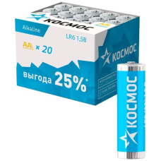 Батарейка Космос LR6/316/AA Alkaline БОКС20 /20