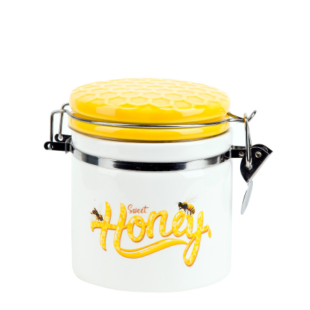 Банка для сыпучих продуктов (клипс) "Honey" 14,5*10*12см. v=480мл. под.уп/24