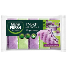 Губка д/посуды  МАСТЕР ФРЕШ 5шт СТРОНГ Эффект /36