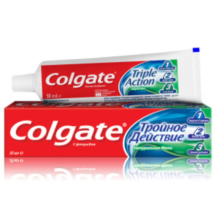 Зубная паста Colgate 50мл Тройное действие/72