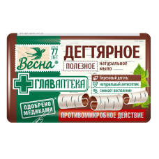 Мыло ГЛАВАПТЕКА  Дегтярное 90гр 1/6 (Самара) /72