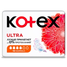 Прокладки Kotex Ultra Normal 10 шт сеточка 4капли/16