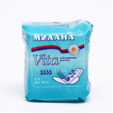 Прокладки МИЛАНА VITA ультратонкие део драй 10шт  бирюзовые/36