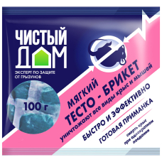 Тесто-брикет Чистый Дом от крыс и мышей 100г (03-030)/50