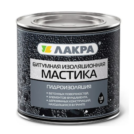 Мастика ЛАКРА битумная изоляционная 1,8кг/6