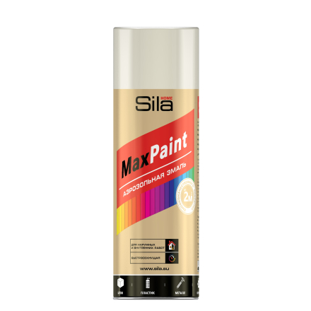 Эмаль аэрозольная Sila HOME Max Paint СЛОНОВАЯ КОСТЬ RAL1015 520мл/12