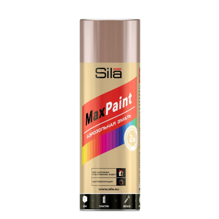 Эмаль аэрозольная Sila HOME Max Paint с мет.эфф.,МЕДНЫЙ МЕТ 520мл/12